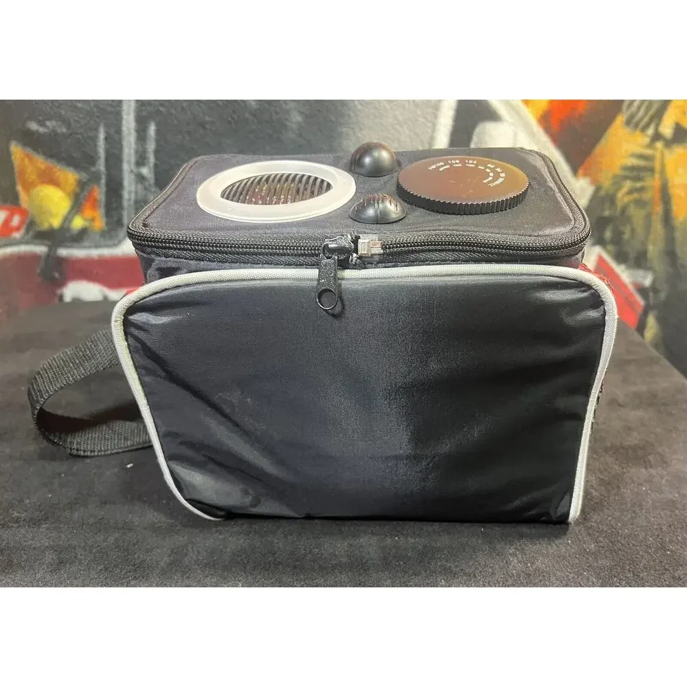 The Original Koozie Red & Black LUNCH BOX COOLER With AM FM RADIO Musicooler‎